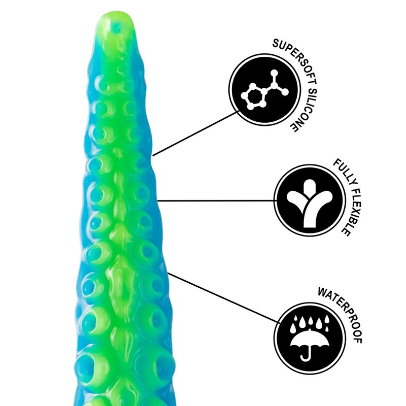 Epic - Scylla Dildo Thin Tentacle Fluorescent Small Size — zdjęcie 10