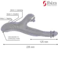 IBIZA - TWO DRAGONS DOUBLE VIBRATOR BLACK