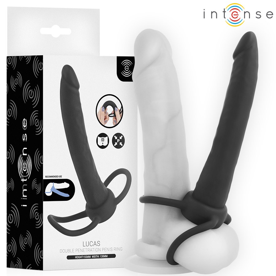 Intense For Him - Intense- Lucas Anal Dildo With Cock And Testicle Ring Silicone