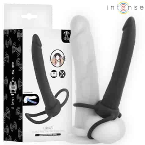 Intense For Him - Intense- Lucas Anal Dildo With Cock And Testicle Ring Silicone