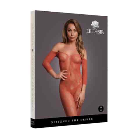 Lace Long-Sleeved Bodystocking - One Size