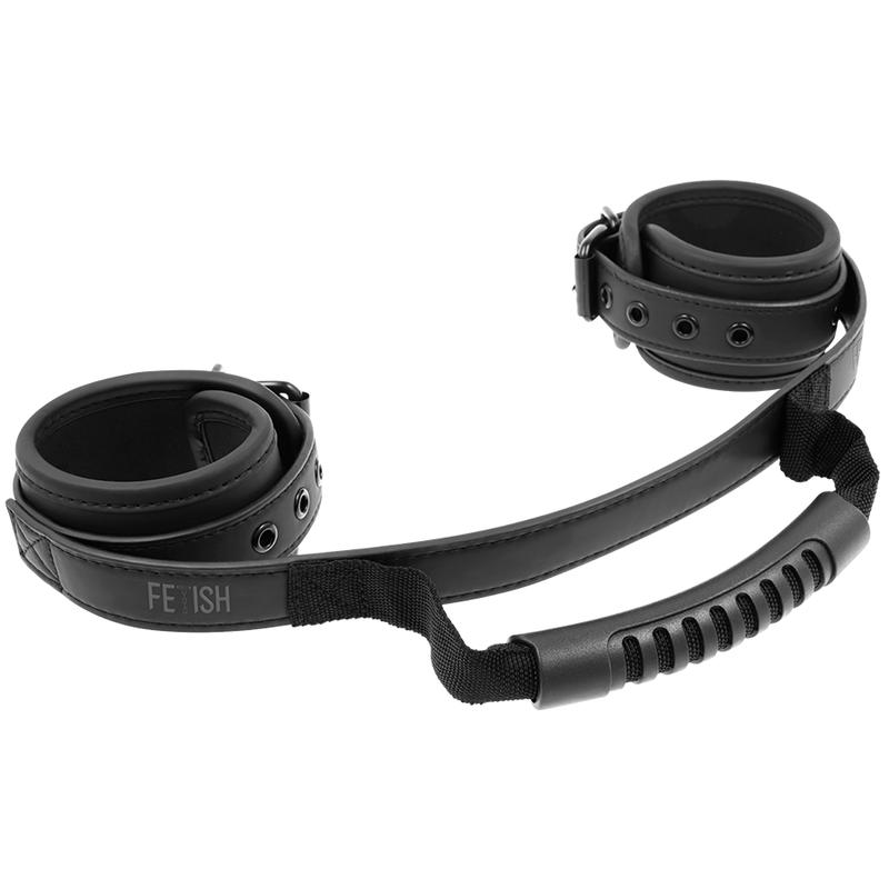 FETISH SUBMISSIVE - NOPRENE LINING HANDCUFFS WITH HANDLE — zdjęcie 10
