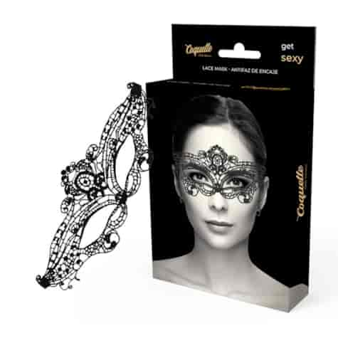COQUETTE CHIC DESIRE - LACE MASK BLACK