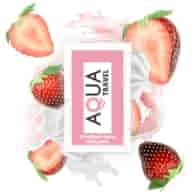 AQUA TRAVEL - STRAWBERRY CREAM FLAVOUR WATERBASED LUBRICANT 6 ML
