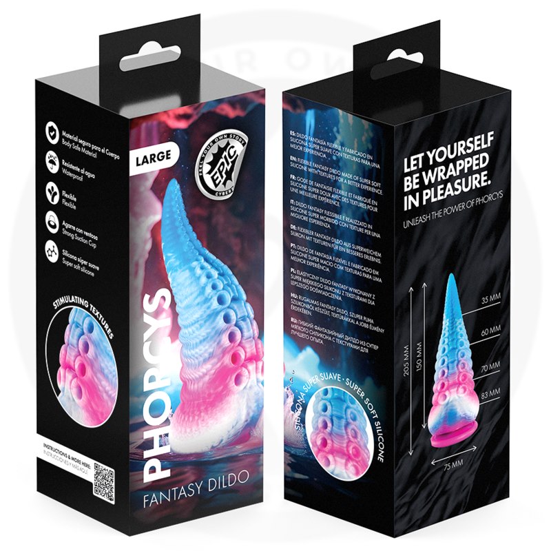 Epic - Phorcys Blue Tentacle Dildo Large Size — zdjęcie 10