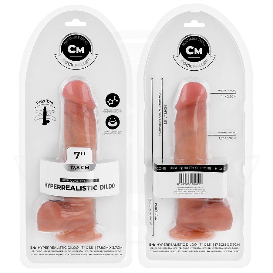 COCK MILLER - HYPERREALISTIC ARTICULABLE DILDO 17.8 CM