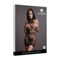 High Lace Neck Net Mini Dress - One Size
