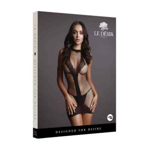 Net Contrast Mini Dress - One Size