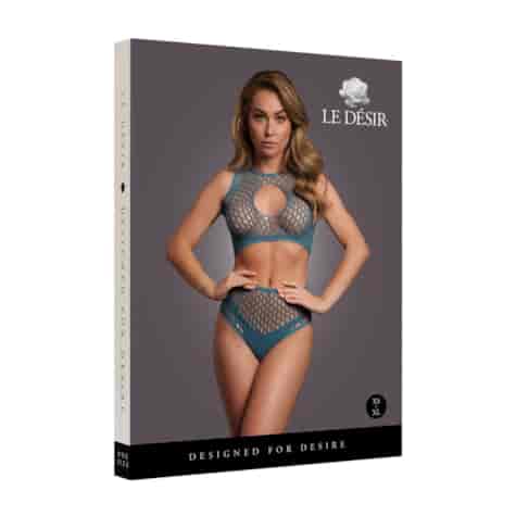 Duo Net Key-Hole Bra Set - One Size