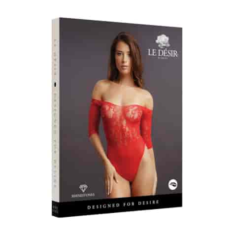 Crotchless Rhinestone Teddy - One Size