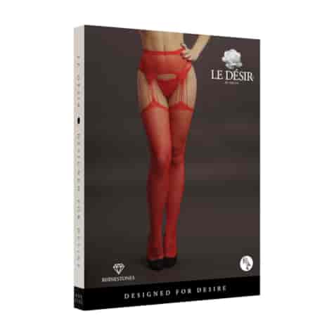 Suspender Rhinestone Pantyhose - One Size
