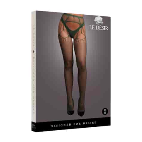Shredded Suspender Pantyhose - One Size