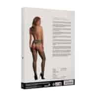 Fishnet and Lace Garterbelt Stockings - One Size