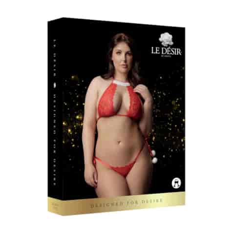 Snow Angel Lace Lingerie Set - Plus Size