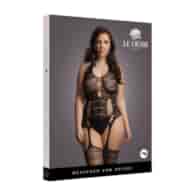 Lace Suspender Bodystocking - Plus Size
