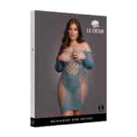 Long-Sleeved Net Mini Dress - Queen Size