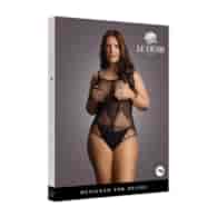 Contrast Net Teddy - Plus Size