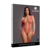 V-Neck Teddy with Opaque Panels - Queen Size
