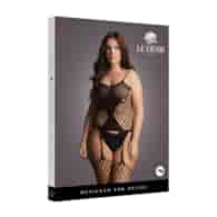 Fence Net Suspender Bodystocking - Plus Size