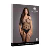 Shredded Suspender Bodystocking - Plus Size