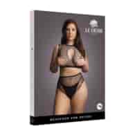 Duo Net Key-Hole Bra Set - Plus Size