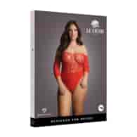 Crotchless Rhinestone Teddy - Plus Size