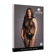 Crotchless Leopard Bodystocking - Plus Size