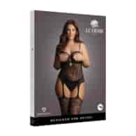 Suspender Rhinestone Bodystocking - Plus Size