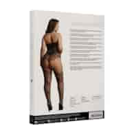 Strapless, Crotchless Teddy with Stockings - Plus Size