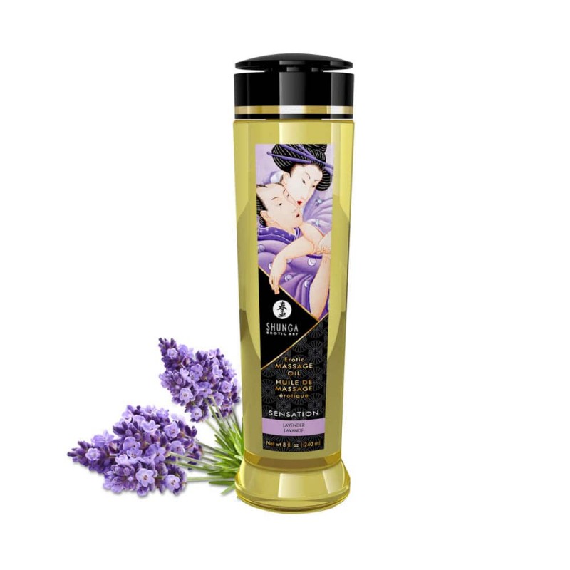 Olejek do masażu Sensation Lavender 240ml Shunga — zdjęcie 5