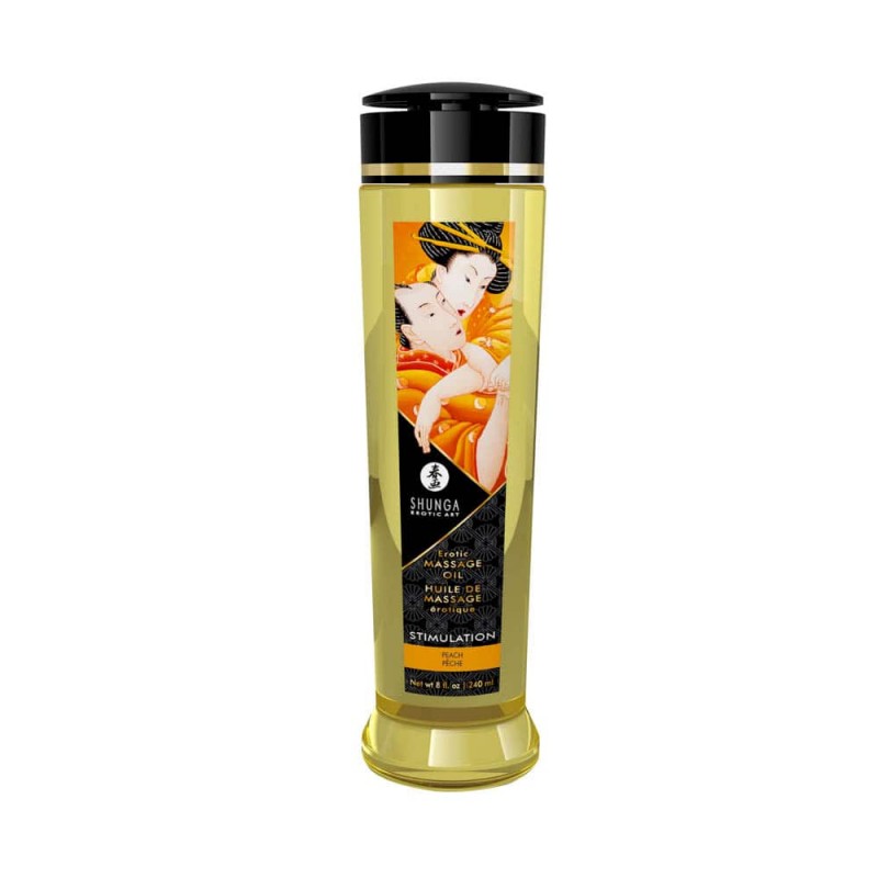 Olejek do masażu Stimulation Peach 240ml Shunga — zdjęcie 4