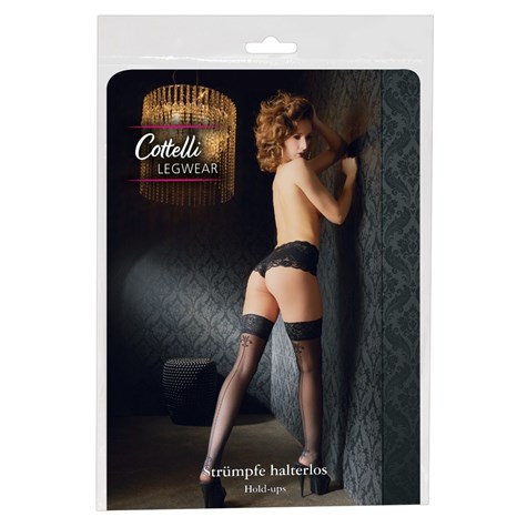 Pończochy samonośne z koronką S