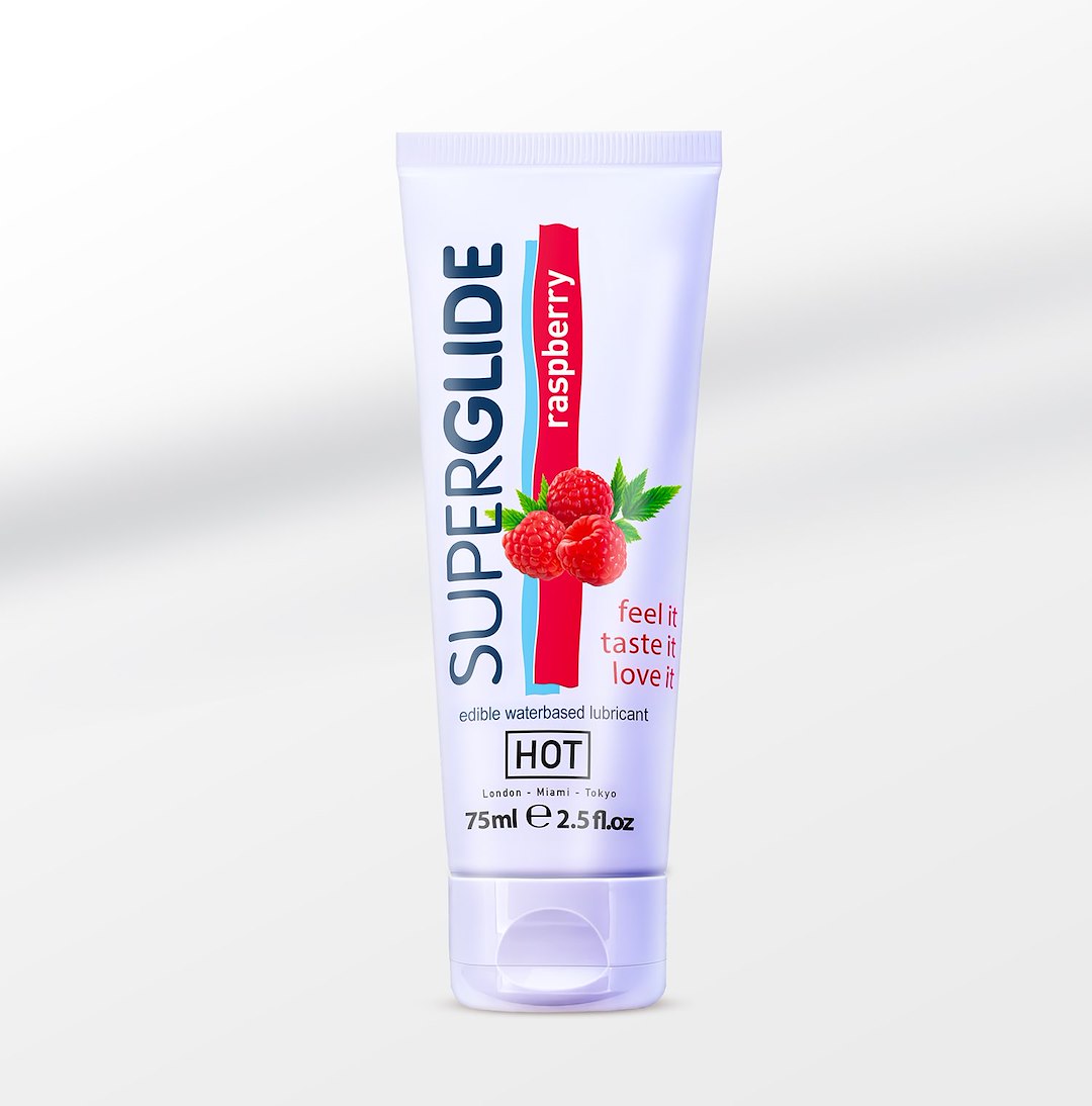 HOT Superglide edible lubricant waterbased - RASPBERRY