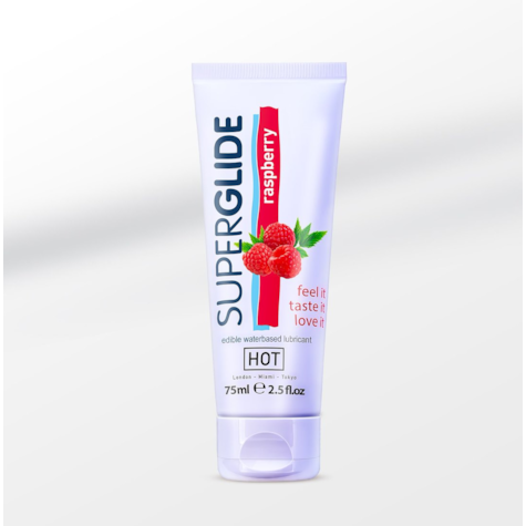 HOT Superglide edible lubricant waterbased - RASPBERRY
