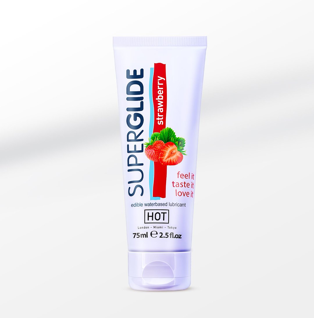 HOT Superglide edible lubricant waterbased - STRAWBERRY