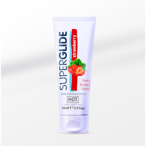 HOT Superglide edible lubricant waterbased - STRAWBERRY