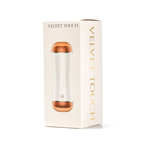 Masturbator Z Wibracją Dwustronny Wagina Anus  Cyberskóra Ładowany Usb Biały