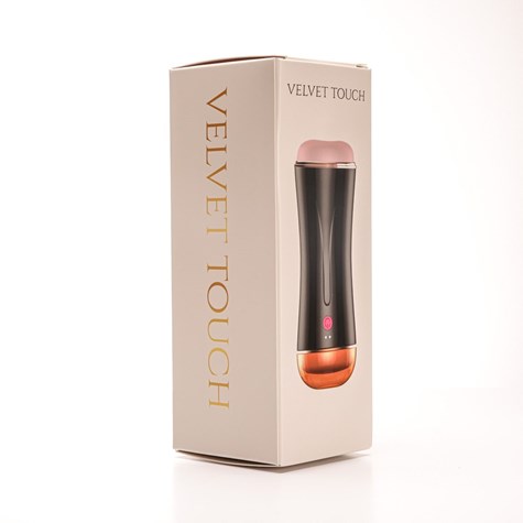 Masturbator Z Wibracją Dwustronny Wagina Anus  Cyberskóra Ładowany Usb Czarny