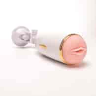 Masturbator Z Wibracją Wagina  Cyberskóra Ładowany Usb Biały