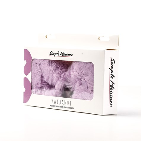 Kajdanki Erotyczne Metalowe Z Futerkiem fioletowe