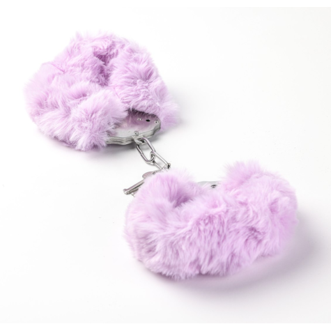 Kajdanki Erotyczne Metalowe Z Futerkiem fioletowe