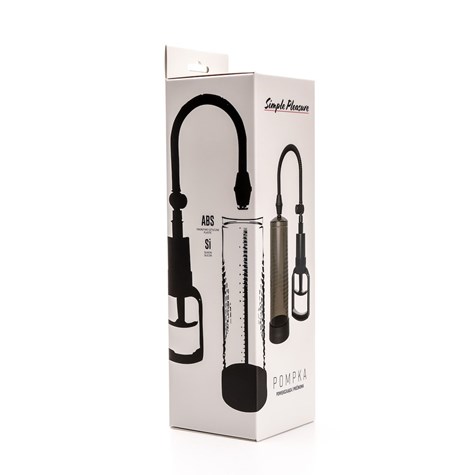 Pompka Próżniowa Do Powiększania Penisa  Z Tłokiem Duża Czarna