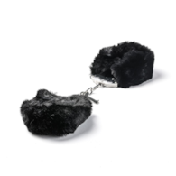 Kajdanki Erotyczne Metalowe Z Futerkiem Czarne