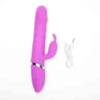 Wibrator Silikonowy Typ Króliczek Ładowany Usb Fioletowy