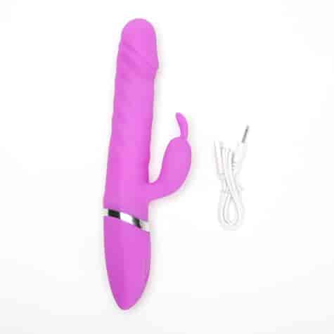 Wibrator Silikonowy Typ Króliczek Ładowany Usb Fioletowy