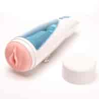 Masturbator Z Wibracją Ssaniem Wagina Cyberskóra Ładowany Usb Biały