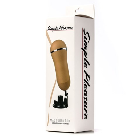 Masturbator Z Wibracją Wagina  Cyberskóra Ładowany Usb Złoty