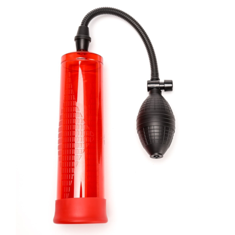 Pompka Próżniowa Do Powiększania Penisa Z Gruszką Duża Czerwona
