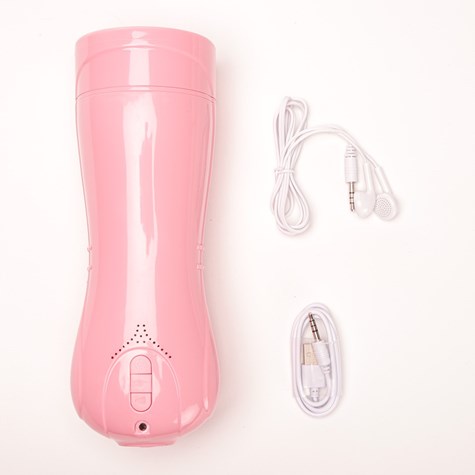 Masturbator Z Wibracją Wagina Cyberskóra Ładowany Usb Różowy