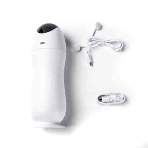 Masturbator Z Wibracją Wagina Cyberskóra Ładowany Usb Biały